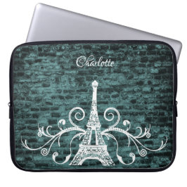 Portátil Funda para portátiles Grunge de la Torre Eiffel ve