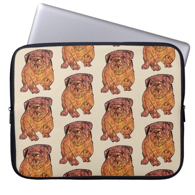 Portátil Funda para portátiles Neoprene de arte Bulldog fra (Frente)