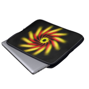 Portátil Funda para portátiles - PinWheel en rojo y amarill