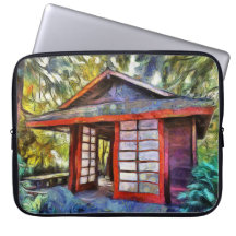 Funda para portátiles Tea House japonesa
