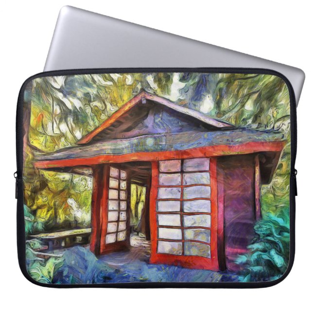 Portátil Funda para portátiles Tea House japonesa (Frente)