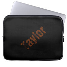Funda para tableta con nombre desgastado (negro y 