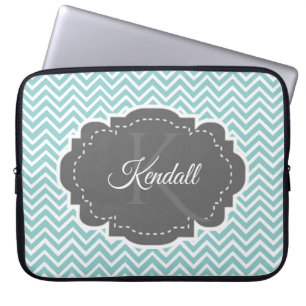 Portátil Funda personalizada para portátiles Chevron verde