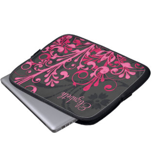 Portátil Funda personalizada para portátiles florales rosa 