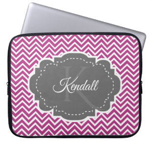 Portátil Funda personalizada para portátiles Magenta Chevro