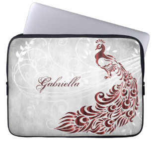 Portátil Funda personalizada para portátiles Red Peacock