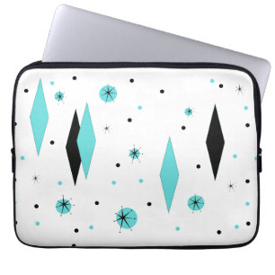 Portátil Funda Retro Turquesa Diamond & Starburst para port
