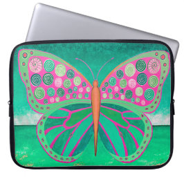 Portátil Funda Verde azulada para portátiles de mariposa oc