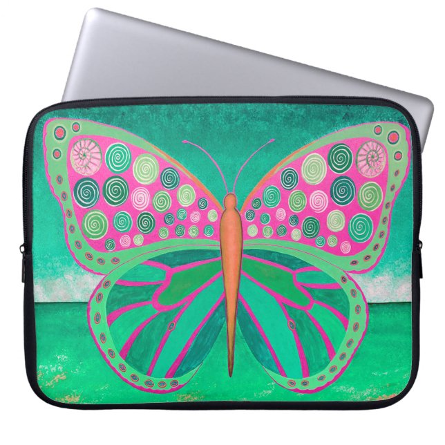 Portátil Funda Verde azulada para portátiles de mariposa oc (Frente)