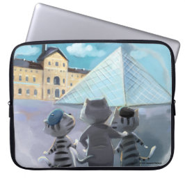 Portátil Gatos Louvre París - Funda para Laptop