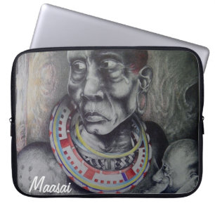 Portátil Hermosa funda para portátiles Neoprene Maasai de 1