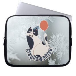 Portátil Ilustración de gato Stay Pawsitive Funda para tabl