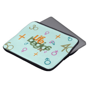 Portátil La Vida Comienza En (Personalizar)   Funda para po