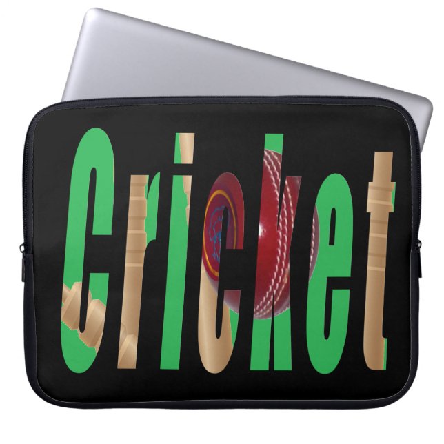 Portátil Logo del juego de cricket, funda para portátiles d (Frente)