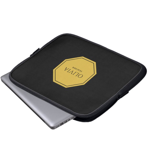 Portátil Nombre personalizado y título 10" funda para portá (Inferior anverso)