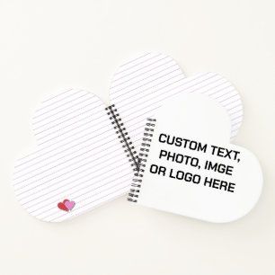 Portátil personalizado con forma de corazón diario