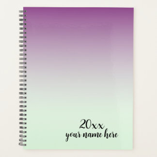 Portátil planificador púrpura personalizado Ombre