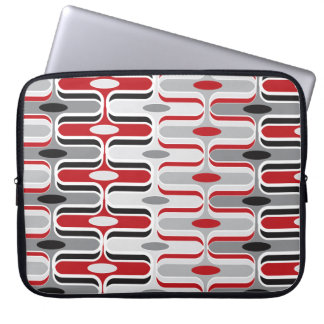 Portátil Retro Mod Ogee Zig Zag Pattern Art Funda para port