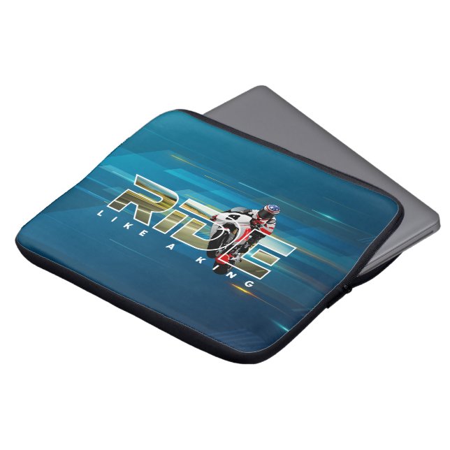 Portátil Ride Like a King | Funda para Laptop de 13" (Superior anverso)
