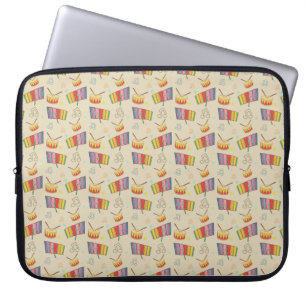Portátil Tambor de vintage y funda para portátiles con patr
