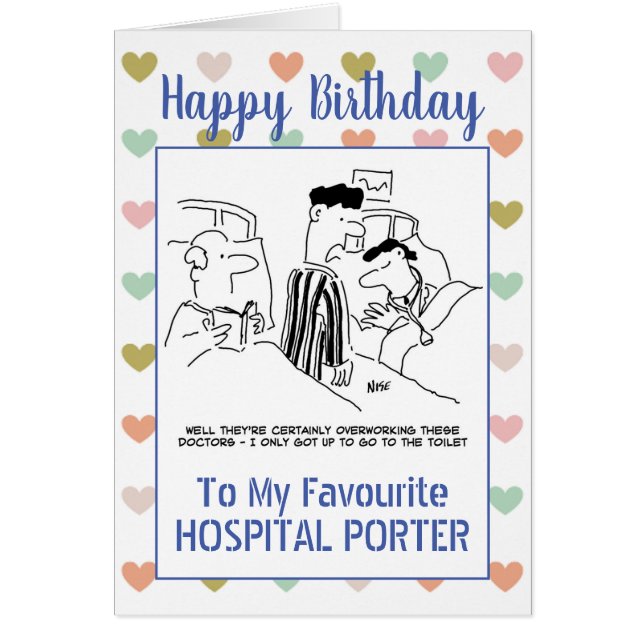 Porter del hospital de cumpleaños feliz (Frente)