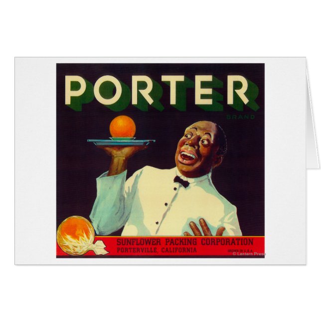 Porter Naranja LabelPorterville, CA (Anverso (Horizontal))