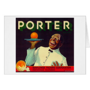 Portero LabelPorterville anaranjado, CA