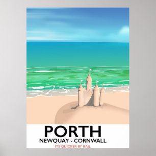 Porth Newquay Sandcastle impresión de viaje
