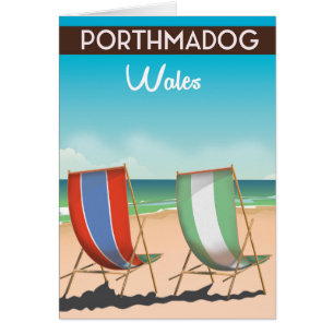 Porthmadog, Gales, galés, impresión de cartel de v