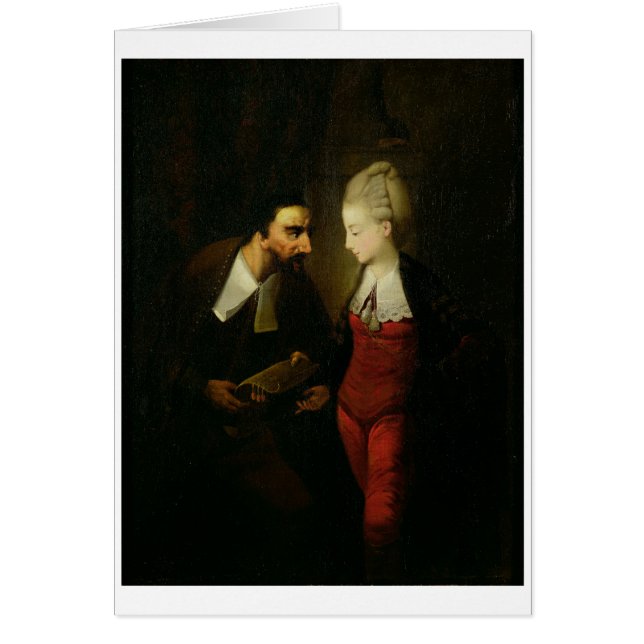 Portia y Shylock "del comerciante de Venecia" A (Frente)