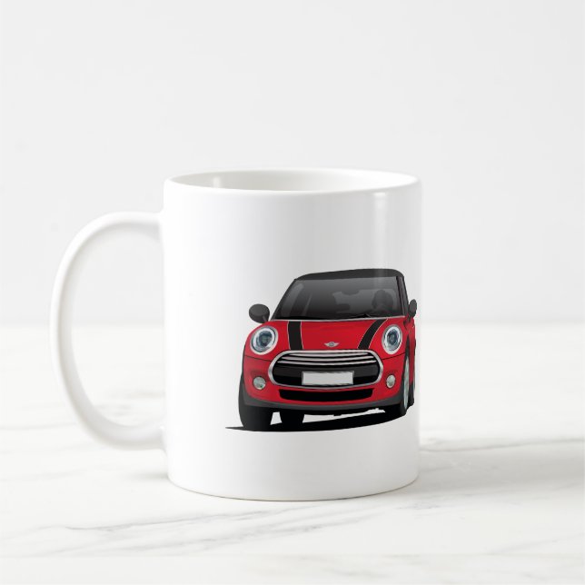 Portilla de M (F56) taza de dos imágenes, rojo - (Izquierda)