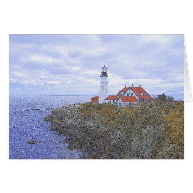 Portland Head Light House, Maine, Arte (Anverso (Horizontal))