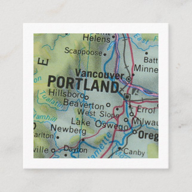 Portland Hemos movido nueva tarjeta de dirección (Anverso)