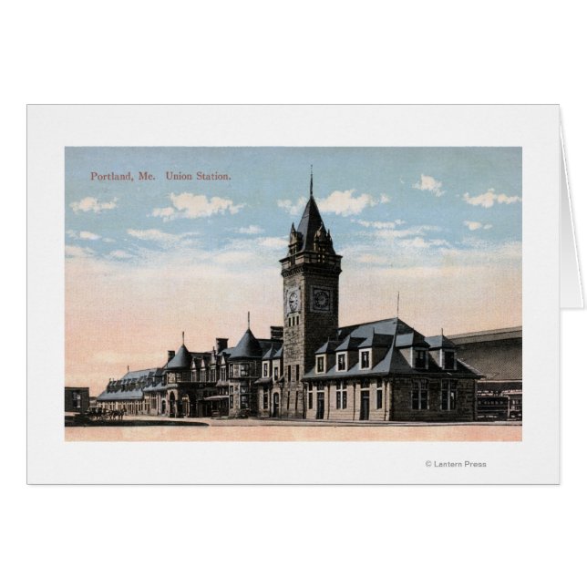 Portland, MaineUnion Station Railroad View (Anverso (Horizontal))