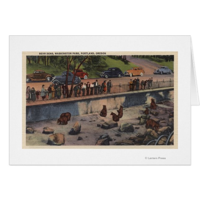 Portland, ORBear Dens en Washington Park (Anverso (Horizontal))