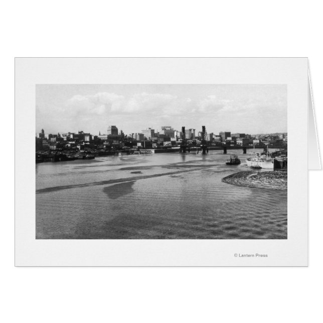 Portland, Oregon Skyline desde el río Willamette (Anverso (Horizontal))