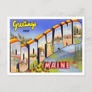 Portland, postal de las grandes letras de Maine Vi