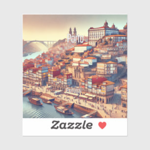 Porto Portugal Pegatina de vinilo de 3 pulgadas