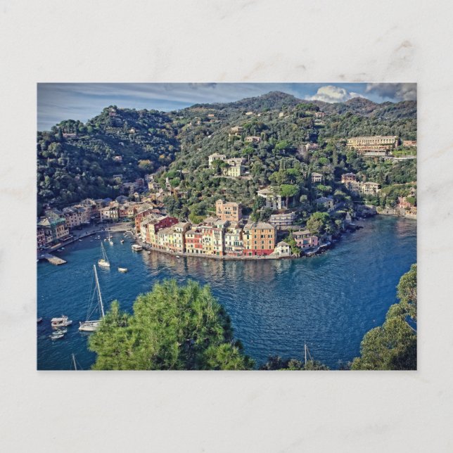 Portofino, Italia desde la postal superior (Anverso)