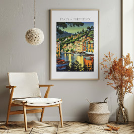 Portofino Italia Poster de impresión de arte escén
