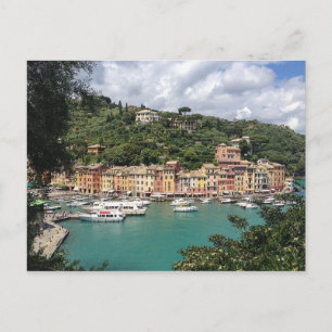 Portofino postal en la provincia de Génova, Italia