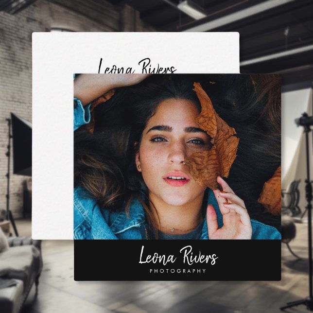 Portrait QR Code Fotógrafo tarjeta de visita (Subido por el creador)