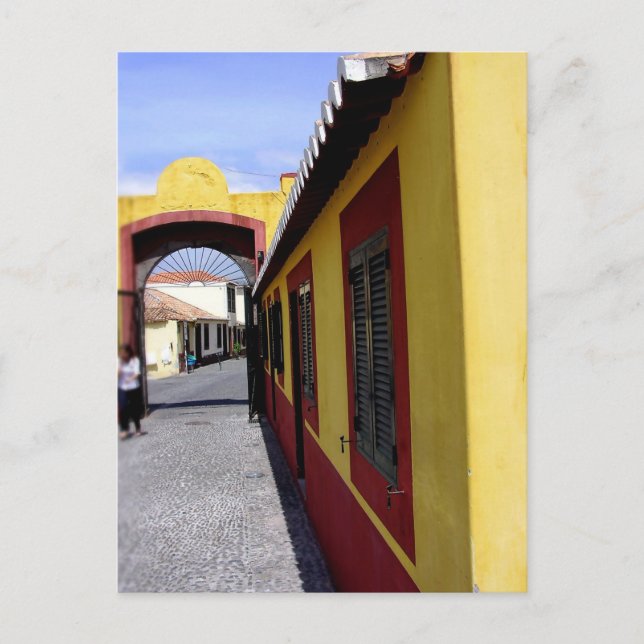 (Portugal) Colores de la postal Funchal (Anverso)