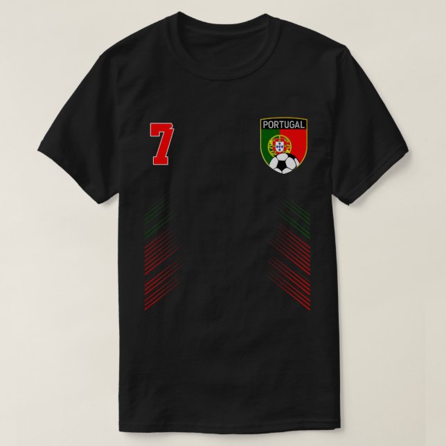 Portugal Fútbol Retro 7 Jersey (Diseño del anverso)