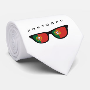 Portugal sombras personalizado corbata de texto y 