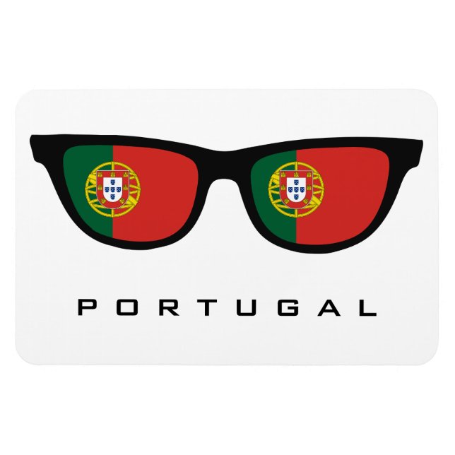 Portugal Sombras personalizado imán de texto y col (Horizontal)