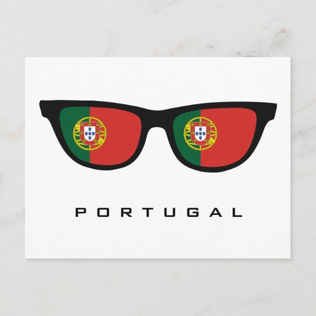 Portugal Sombras personalizado texto y postal colo (Anverso)