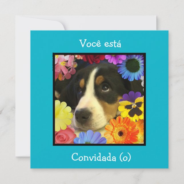 Portugués: Invitación a visitar / cumpleaños (Anverso)