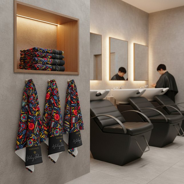 Portuguese folk hair icons — black, red & blue (Subido por el creador)