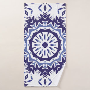 Portuguese ornamental azulejo ceramic. Minimal des